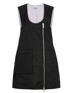 NWT GANNI black nylon vest dress